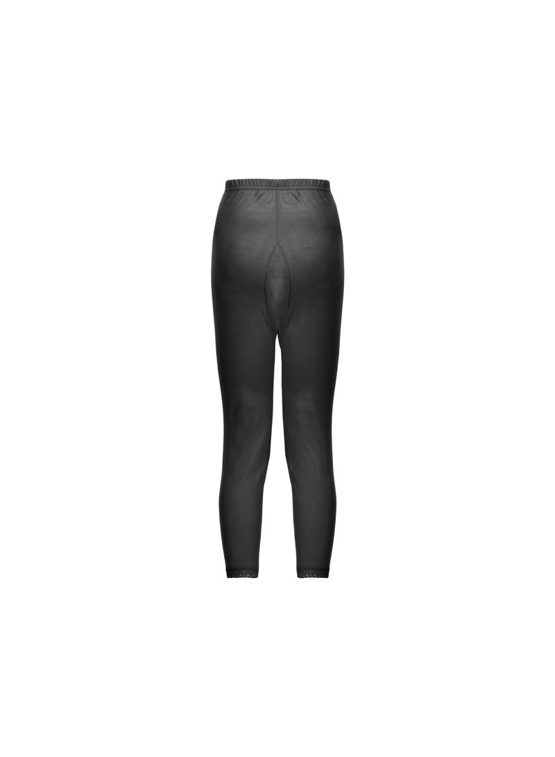 Mariposa Women’s Lightweight Soft Cotton Stretchable Long Inner Pant Everyday Wear  Black Pack of 6 - Image 4